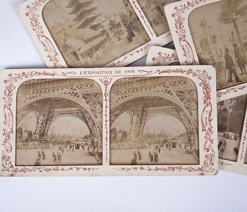 Antique French stereoscopic viewer 19th. with 30 views - 3