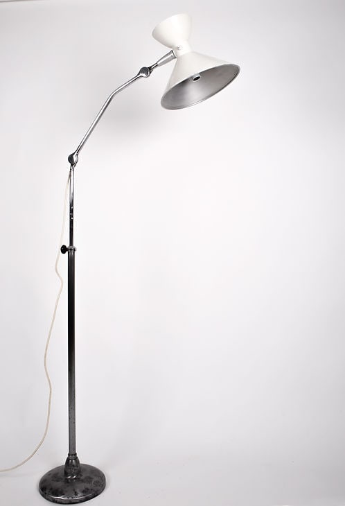 FRENCH MODERNIST FLOOR LAMP JUMO PERRIAND ADNET GUARICHE Diabolo mid century - 2