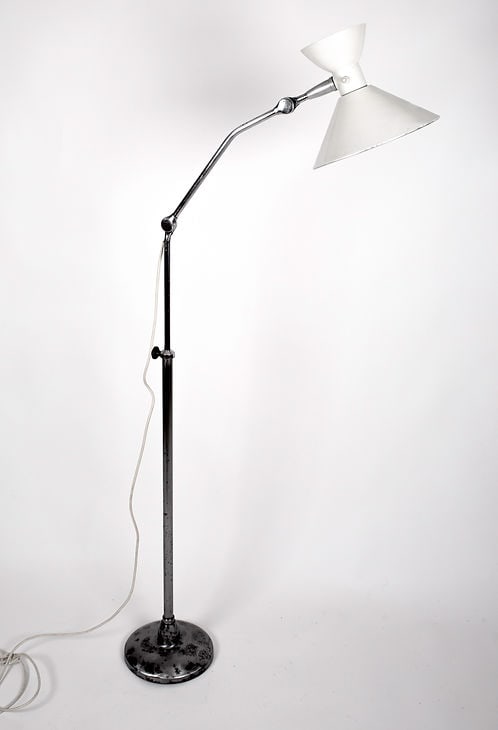 FRENCH MODERNIST FLOOR LAMP JUMO PERRIAND ADNET GUARICHE Diabolo mid century - 4