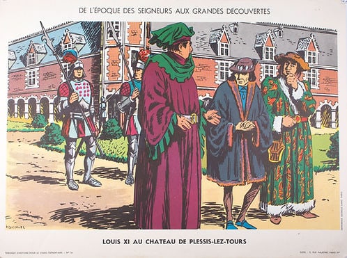 Vintage History French School Poster, Sudel , plate 11 and 15 double s (1 of 3)