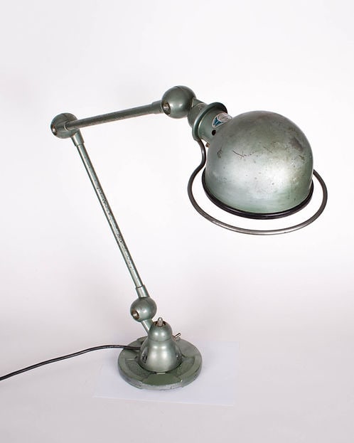 French industrial modernist task lamp Domecq original green finish (1 of 9)