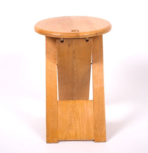 Mid century pine folding stools by Roger Talon - 2