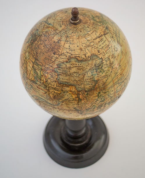 1880's 9 " ANTIQUE FRENCH TERRESTRIAL GLOBE Forest mappemonde - 7