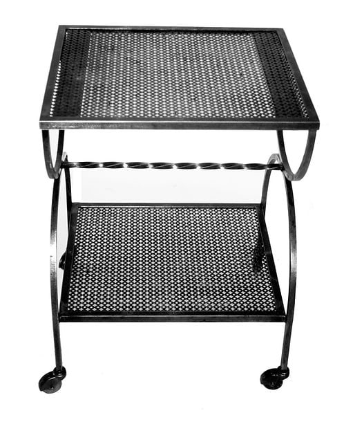 FRENCH MODERNIST ROLLING CART MATEGOT MIDCENTURY - 2