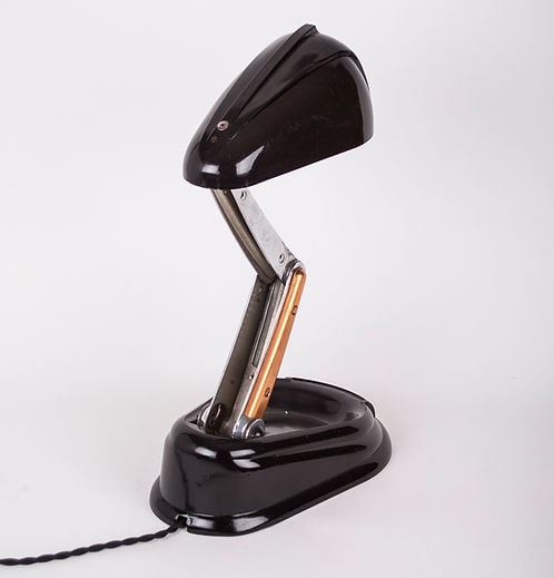 FRENCH MODERNIST DESK LAMP JUMO LUCIDUS BLOC BOLIDE Black color: French modernist desk lamp created in 1945's for Jumo , an important lamp making company from France , it was Andre Mounique , the co-owner who deposited the patent , him and Yves Jujeau produced some