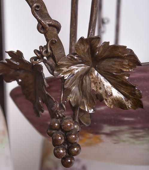 French Art-Deco marmoreal Chandelier Lorrain Daum grande verrerie de Croismar - 6