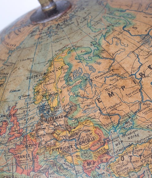 1880 LEBEGUE 17" FRENCH TERRESTRIAL GLOBE ANTIQUE Dubail editor - 11