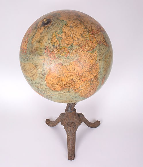 1880 LEBEGUE 17" FRENCH TERRESTRIAL GLOBE ANTIQUE Dubail editor - 5