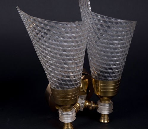 pair of Sconces maison Lunel French mid century - 7