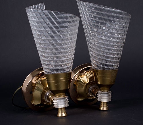 pair of Sconces maison Lunel French mid century - 8