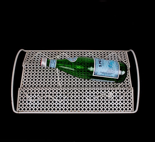 FRENCH MODERNIST Set bottle and Glass carrier MATEGOT Mid century RIGITULLE (1 of 6)
