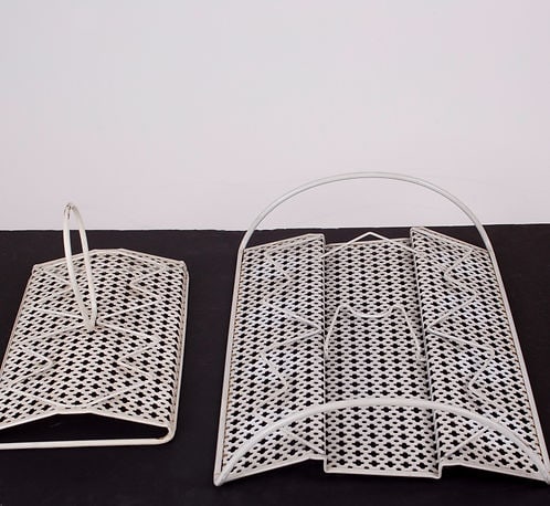 FRENCH MODERNIST Set bottle and Glass carrier MATEGOT Mid century RIGITULLE - 5