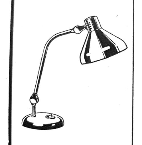 FRENCH MODERNIST INDUSTRIAL DESK LAMP JUMO GS1 - 4