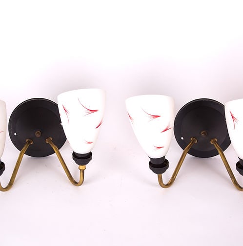 Pair of French mid century Arlus Sconces - 2