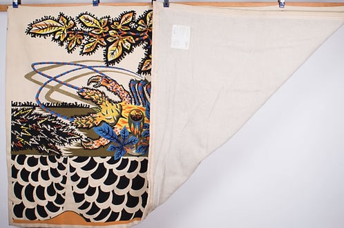 FRENCH silkscreen TAPESTRY JEAN Lurcat MODERNIST AUBUSSON La Table# 2 - 3