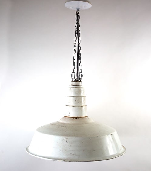 LARGE Bauhaus INDUSTRIAL MODERNIST FACTORY LAMP pendant LIGHT (1 of 4)