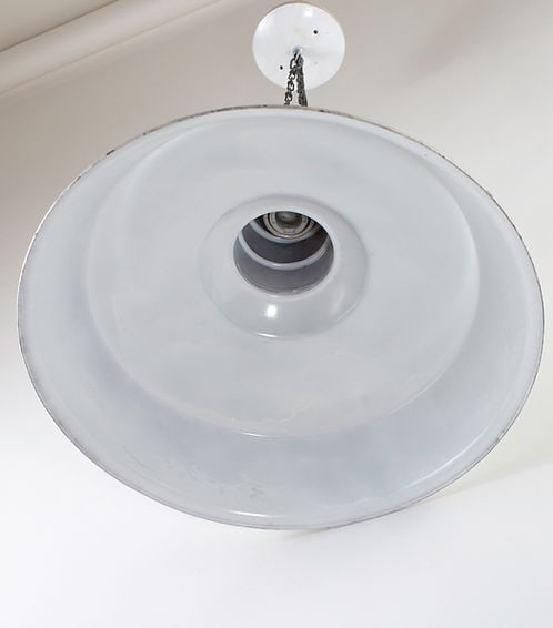 LARGE Bauhaus INDUSTRIAL MODERNIST FACTORY LAMP pendant LIGHT - 2