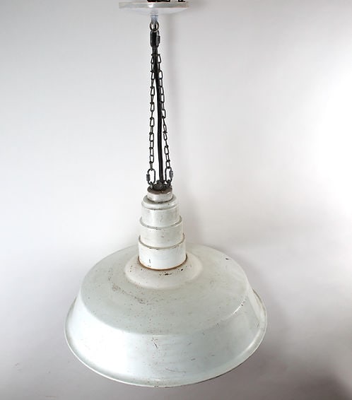 LARGE Bauhaus INDUSTRIAL MODERNIST FACTORY LAMP pendant LIGHT - 3