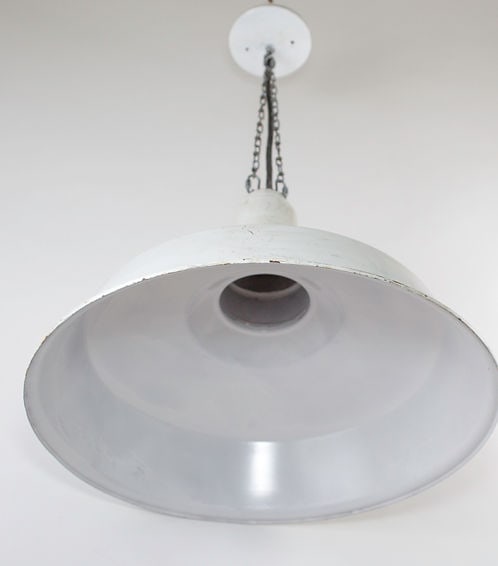 LARGE Bauhaus INDUSTRIAL MODERNIST FACTORY LAMP pendant LIGHT - 4