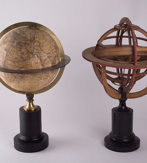1844 Charles Dien 10" FRENCH TERRESTRIAL GLOBE ANTIQUE BRASS MERIDIEN - 5