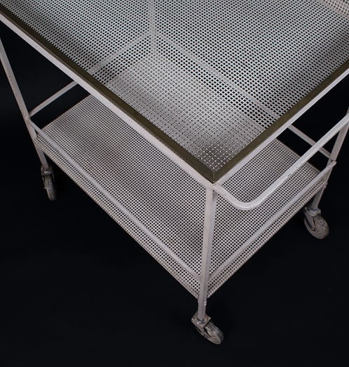 FRENCH MODERNIST white serving table MATEGOT Mid century - 2