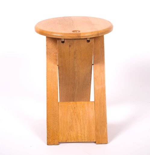 Mid century pine folding stools by Roger Talon - 2