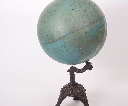 1880 LEBEGUE 14" Pair FRENCH TERRESTRIAL GLOBE with Celestial globe ANTIQUE - 4