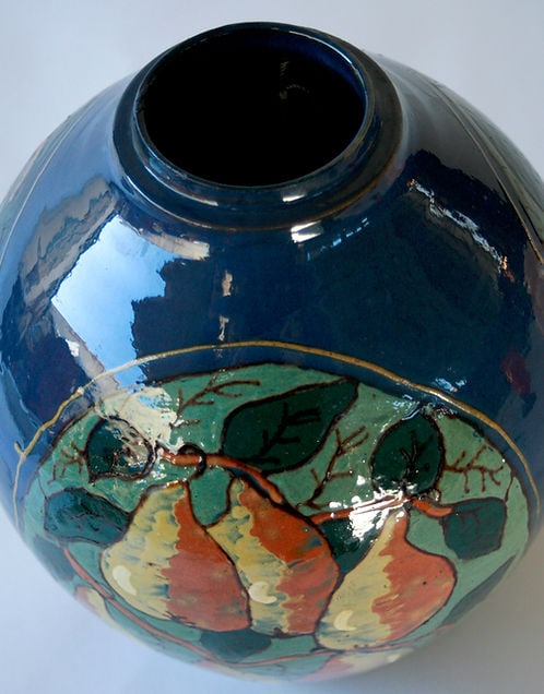 FRENCH ART DECO SIMONOD POTTERY VASE CERAMIC - 5