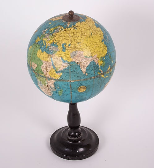 6" TERRESTRIAL ANTIQUE TABLE GLOBEWEBER COSTELLO 1930 - 3