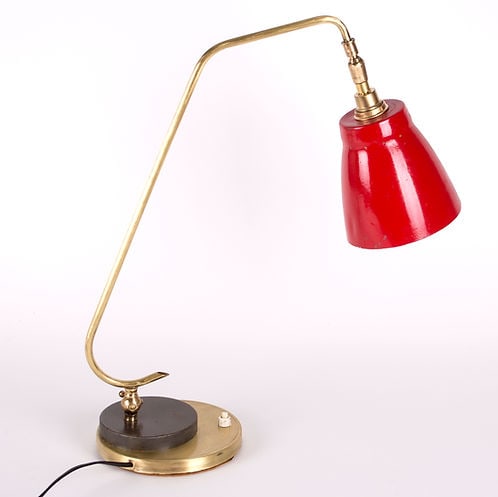 FRENCH Midcentury modernist Desk lamp BINY LACROIX Caillat: Made in France in the late 1950's this desk lamp is most likely a design from Lacroix or Biny possibly for Caillat , regional company used to order part and design to reassembled them for their own la