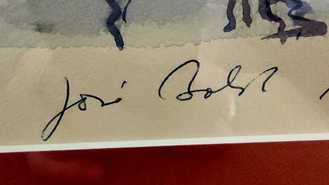 Wonderfully executed vintage mid-century signed original abstract impressionist lithograph w/ - 5