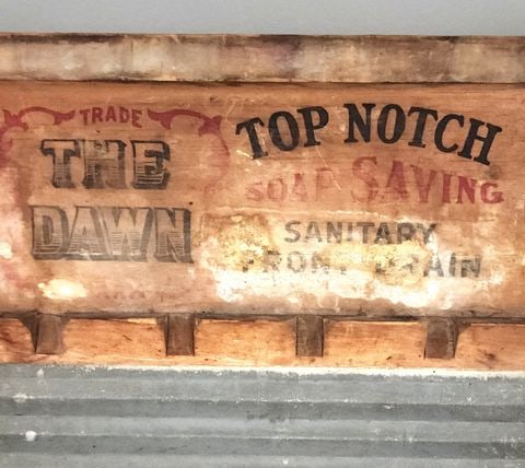 Original laundry tech. Antique washboard "The Dawn" by National Washboard Co. board company - 4