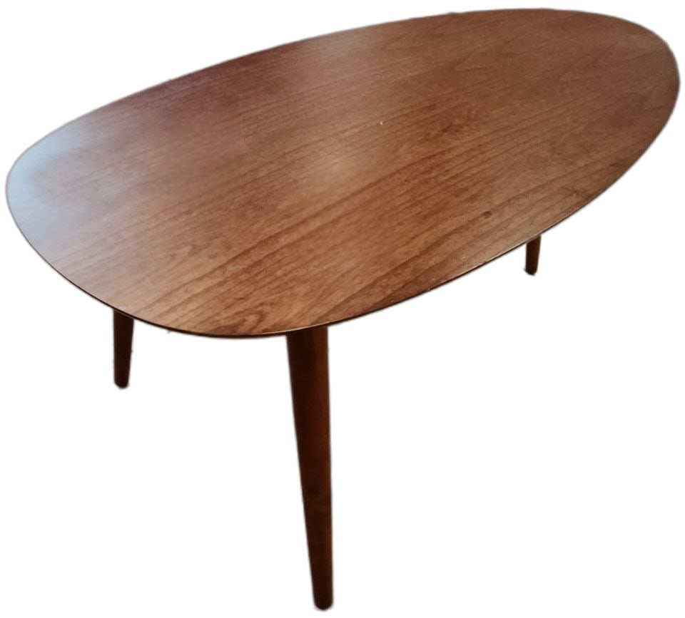 Ionic Mid-Century Modern Style Walnut Surfboard Coffee Table by Noble House Furniture (1 of 6)