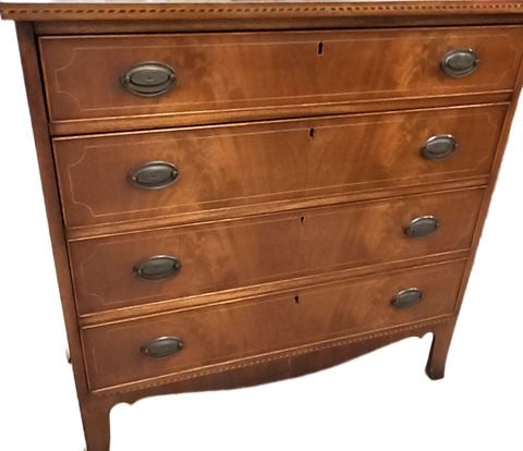 Antique 4-Drawer American Hepplewhite or English Dresser. Late 18th or early 19th C. Collector piece - 3