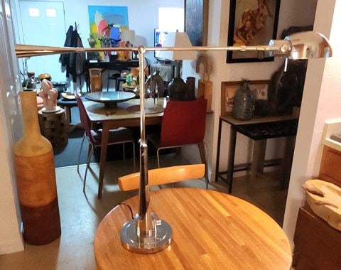 Vintage Ralph Lauren Chromed Steel Modern Design Ajustable Desk Lamp. Circa Early 1990s - 3