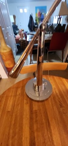 Vintage Ralph Lauren Chromed Steel Modern Design Ajustable Desk Lamp. Circa Early 1990s - 5