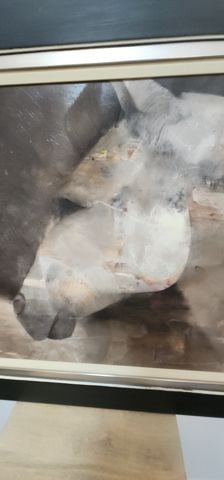 Albena Hiristova, Ltd. Edition 33x45 abstract expressionist oil painting imaged on board. - 7
