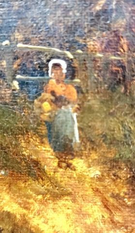 Fabulous Antique Italian Early 20th C. Landscape Oil Painting in the Manner of the Old Masters. - 2
