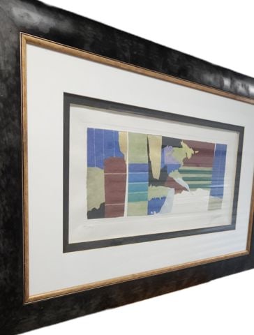 Max Hayslette, 1997 Ltd Edition Abstract Lithograph w/ Metallic Foil Accent "Cranberry Delight I" - 3