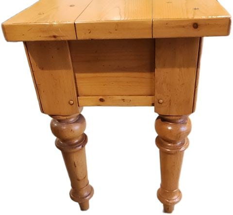 Magnificent Late 20th Century Solid English Pine Large-Scale Harvest Console Table w/ 3-Drawers - 6