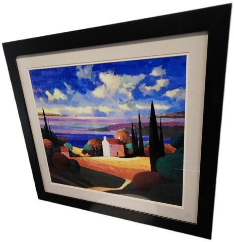 ( Set 2 of 2) Max Hayslette "Provence by the Sea II" signed Ltd Edition 30x24 seriograph of vibrant - 5