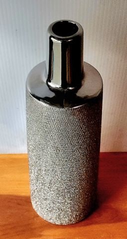 Tall vintage Murano Style multi-color beautifully designed art glass vase. 18 x 5 - 2