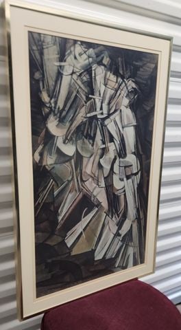 Vintage 24"x40" Lithographic Print of 1912 Nude Descending a Staircase #2 by Marcel Duchamp - 2
