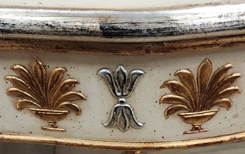 Magnificent Rare Vintage Neoclassical Italian Louis 16th Style Gilded Console. 61"x 22"x 32"h - 6