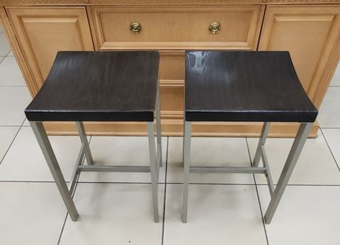 Hi-design gun metal and black wood accent tools. Ideal for table or extra living room seating - 4