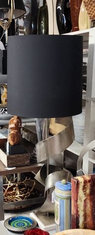Hi-Design Mitchell Gold / Bob Williams tall modernist sculptural metal table lamp - 2