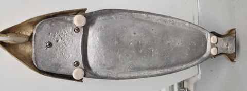 Vintage Mid-Century Heavy Italian Brass & Aluminum Fish Sculptural Platter or Art Centerpiece. 36x10 - 5