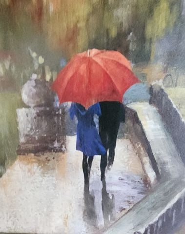 A Walk in the Park by Aimee Wilson.. oil painting reproduction on board of this iconic work. - 2