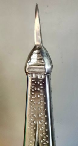 Visit Paris at home with this wonderful vintage tall cast aluminum art sculpture of the Eiffel Tower - 5