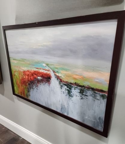 Beautiful Vintage landscape expressionist oil painting - 2